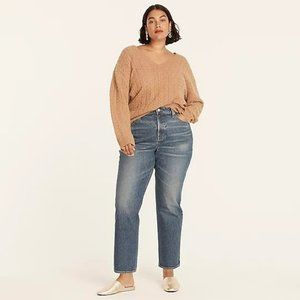 J. Crew Curvy full-length '90s classic straight jean in Poole wash Sz 35